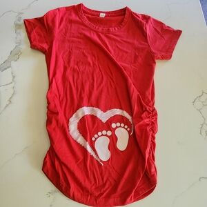 Cute! Red maternity top
